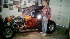 The late Ray Liffrig with his orange T-Bucket hotrod. Liffrig was a long-time member of the National T-Bucket Alliance. On June 8, members of the alliance visited Liffrig’s family in Lake City.